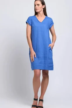 Foil Fringe Festival Dress In Blue
