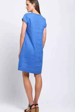 Foil Fringe Festival Dress In Blue