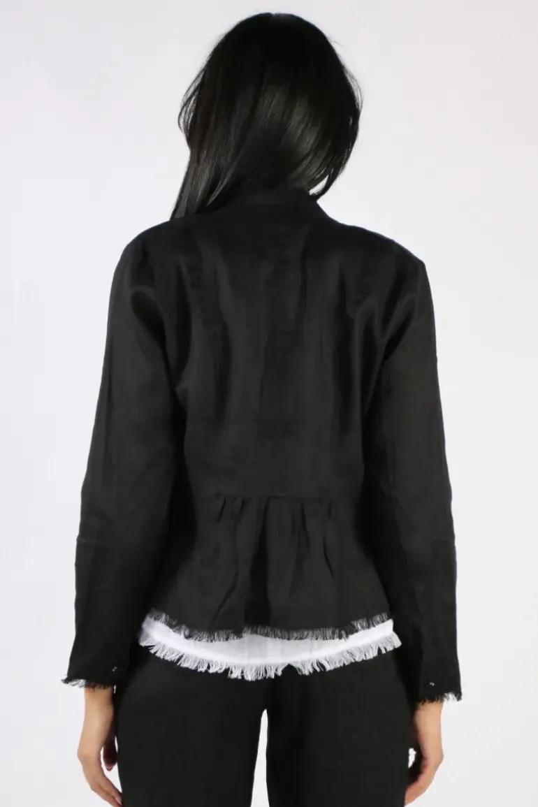 Foil Fringe Festival Jacket In Black