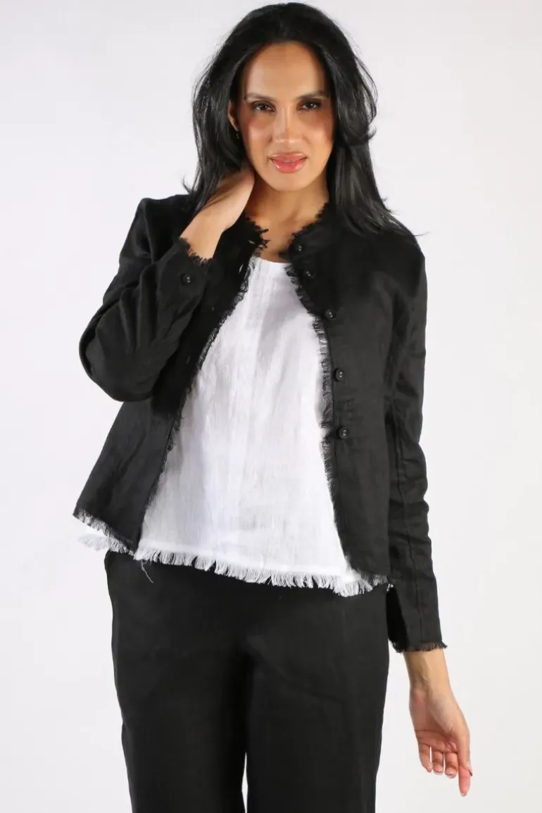 Foil Fringe Festival Jacket In Black