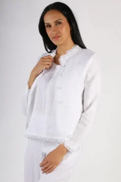 Foil Fringe Festival Jacket In White