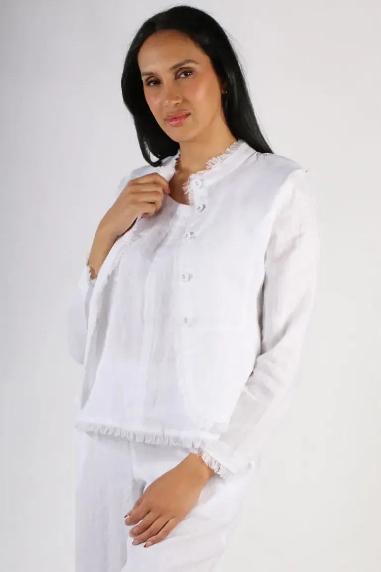 Foil Fringe Festival Jacket In White