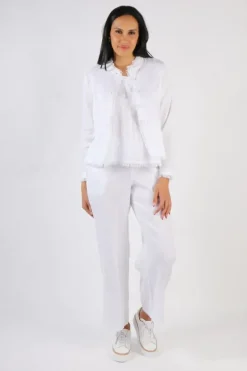Foil Fringe Festival Jacket In White