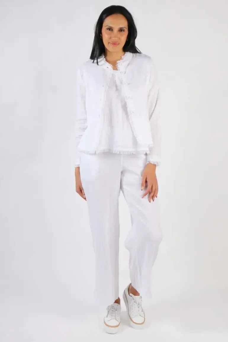Foil Fringe Festival Jacket In White