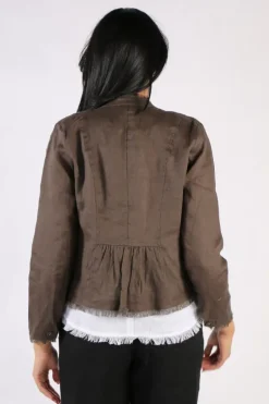 Foil Fringe Festival Jacket In Khaki