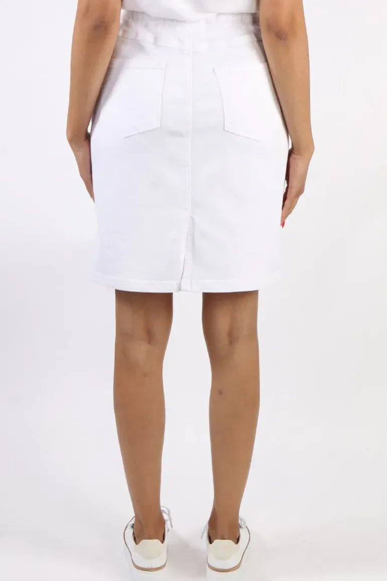 Foil Gigi Skirt In White