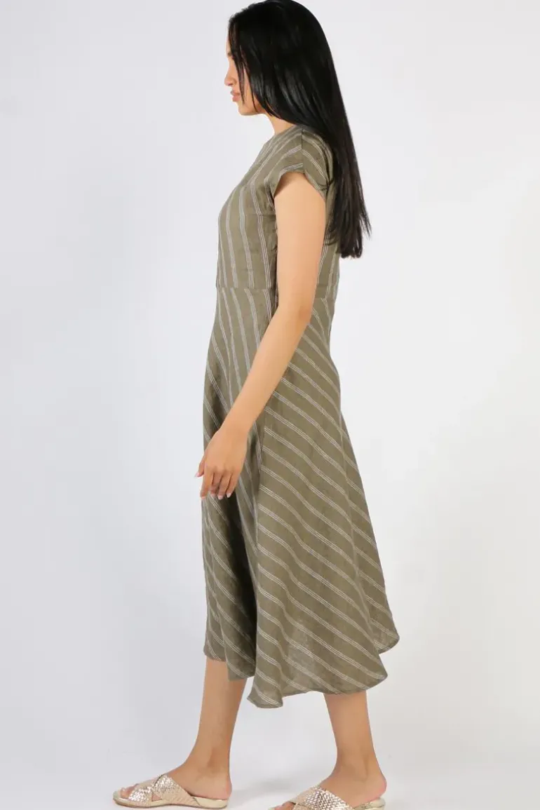 Foil High Life Dress In Stripe