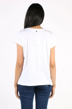 Foil Lifes A Beach Top In White