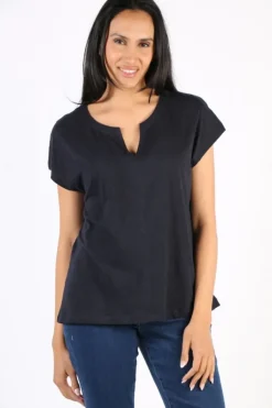 Foil Lifes A Beach Top In Navy