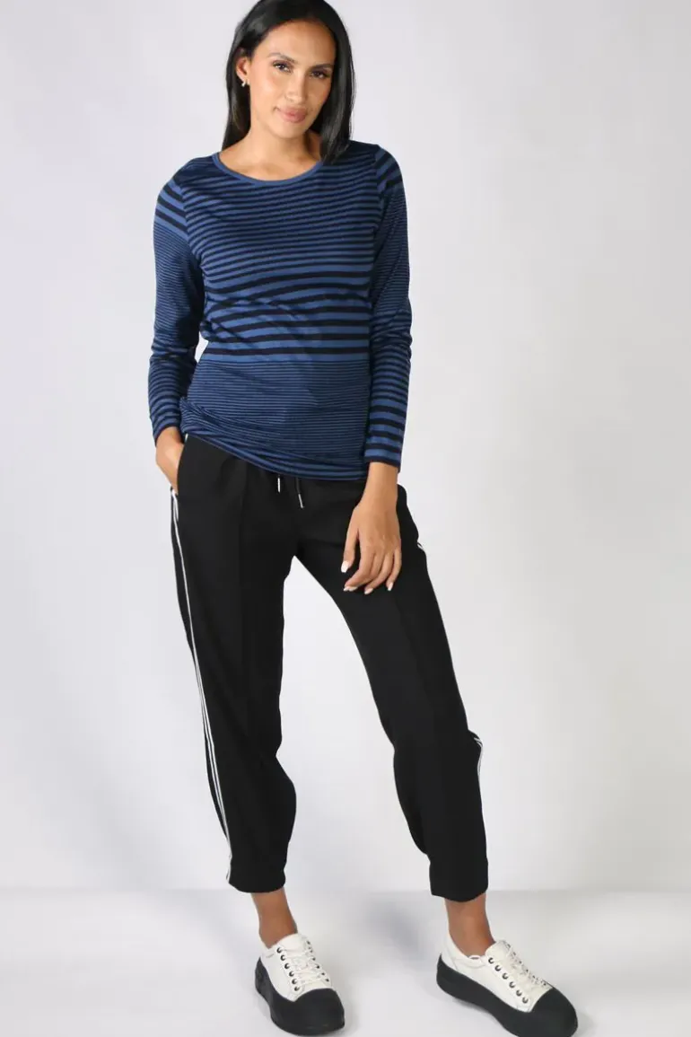 Foil Merino Top In Stripe