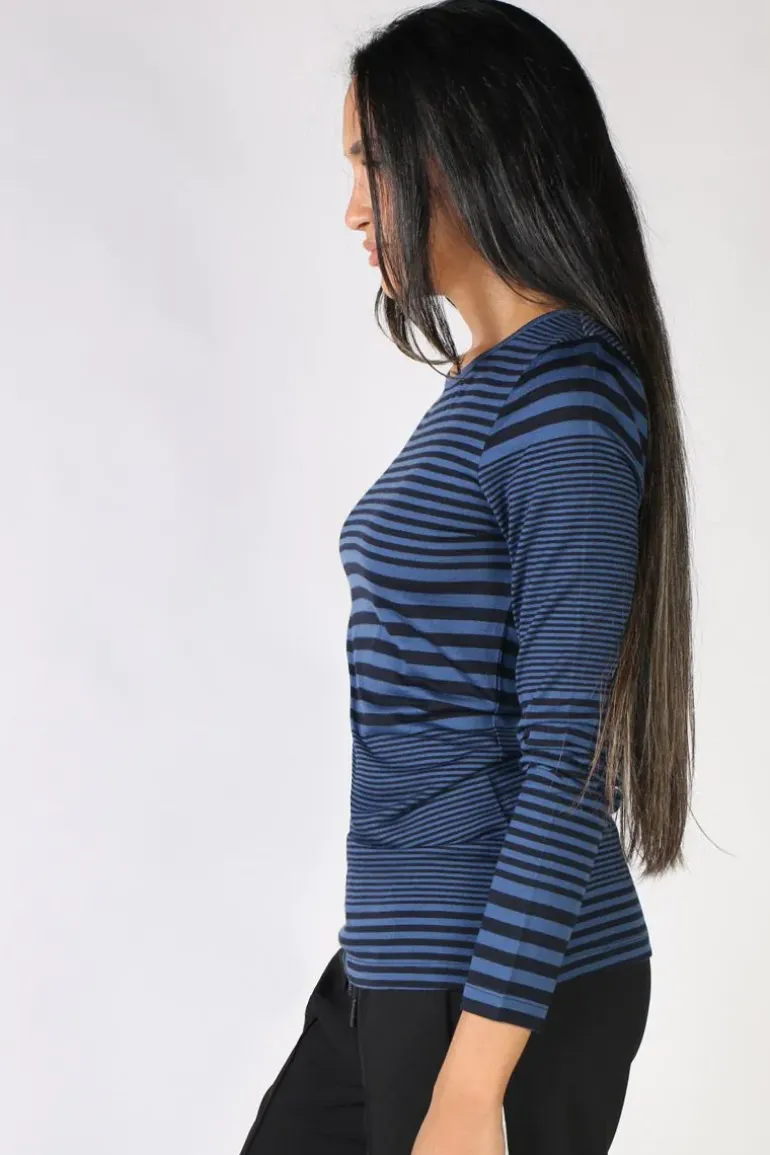 Foil Merino Top In Stripe