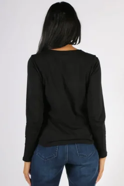 Foil Neat & Sweet Top In Black