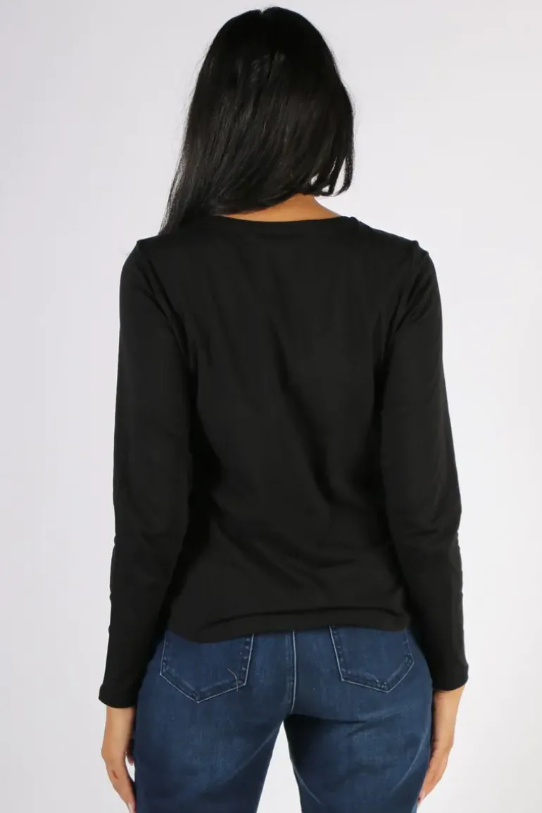 Foil Neat & Sweet Top In Black