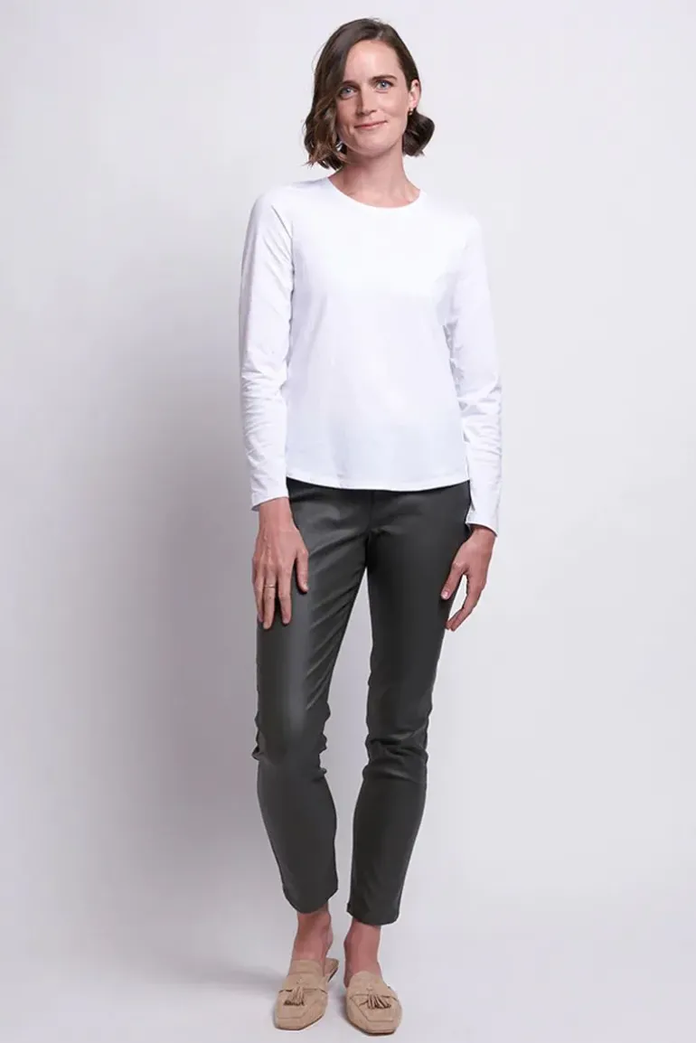 Foil Neat & Sweet Top In White