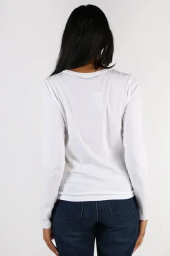 Foil Neat & Sweet Top In White