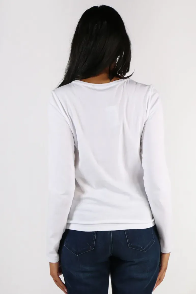 Foil Neat & Sweet Top In White