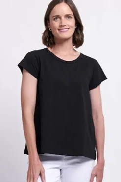 Foil No Frills Tee In Black