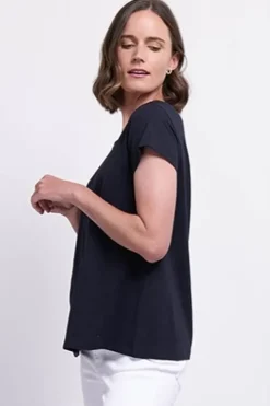 Foil No Frills Tee In Navy