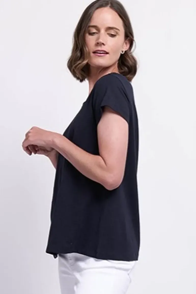 Foil No Frills Tee In Navy