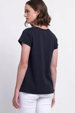 Foil No Frills Tee In Navy