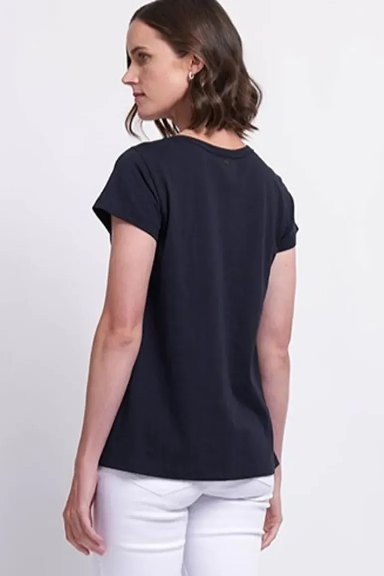 Foil No Frills Tee In Navy
