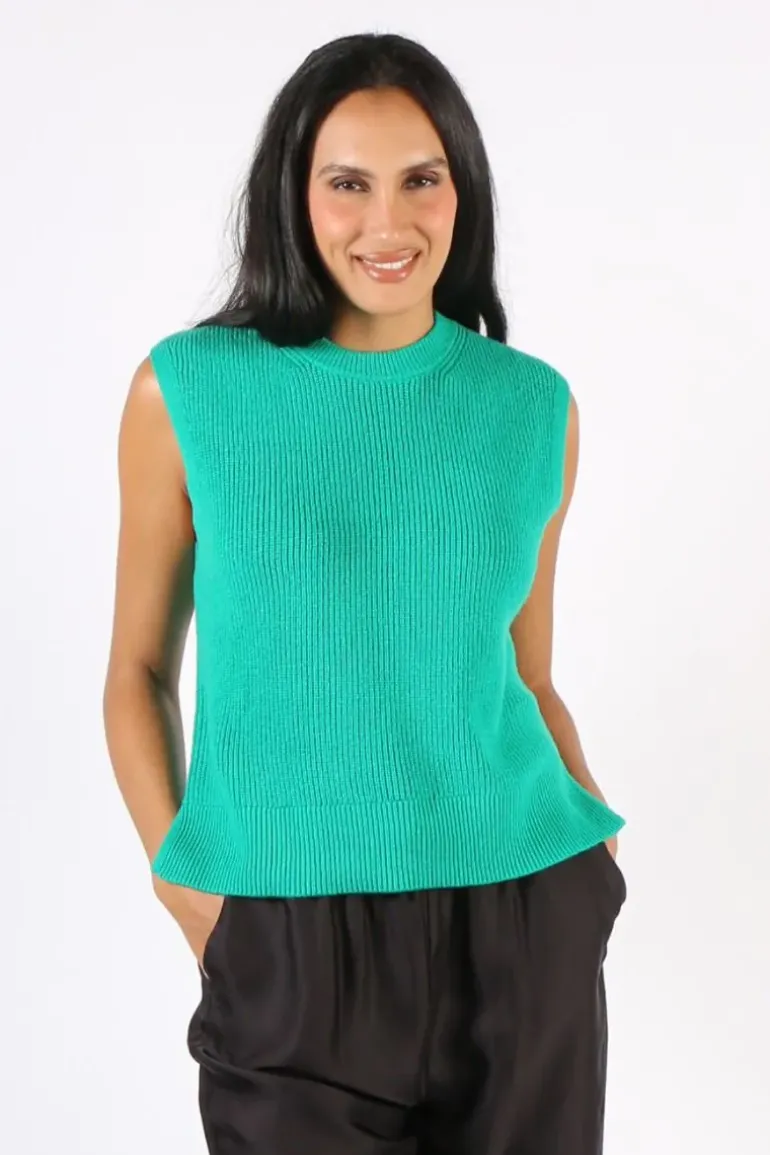 Foil Pop Quiz Vest In Green