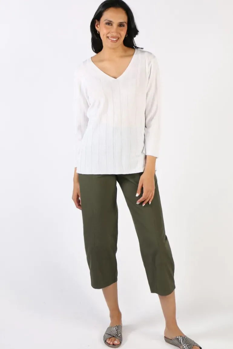 Foil Rib A Little Jumper In Ivory