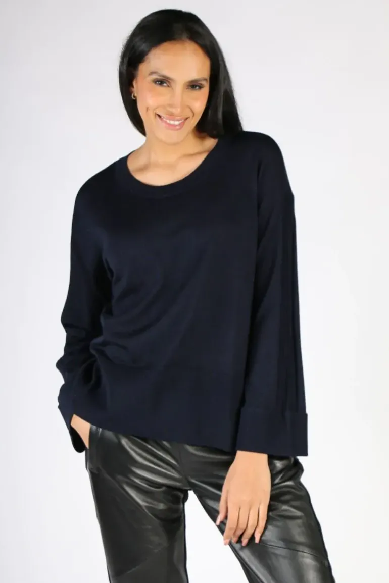 Foil Sleeve It With Me Jumper In Black