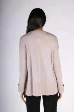 Foil Sleeve It With Me Jumper In Oyster