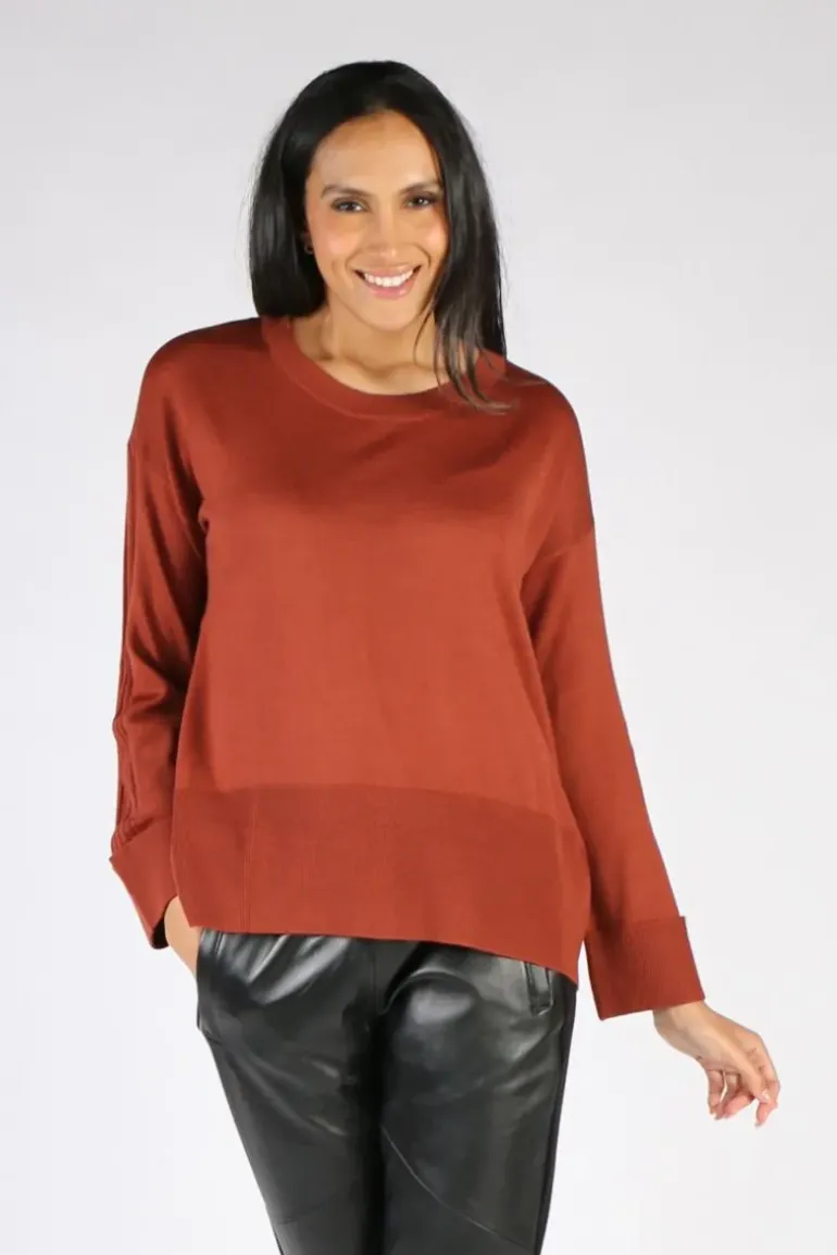 Foil Sleeve It With Me Jumper In Coffee
