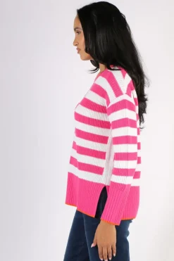 Foil Slide Show Sweater In Cadillac And Rice