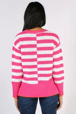 Foil Slide Show Sweater In Cadillac And Rice