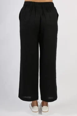 Foil Wide Leg Variety Pant In Black