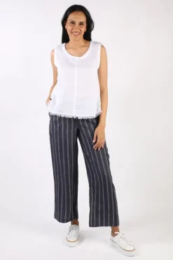 Foil Wide Leg Variety Pant In Stripe