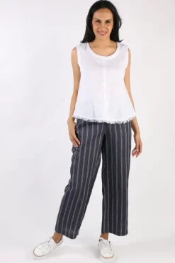 Foil Wide Leg Variety Pant In Stripe
