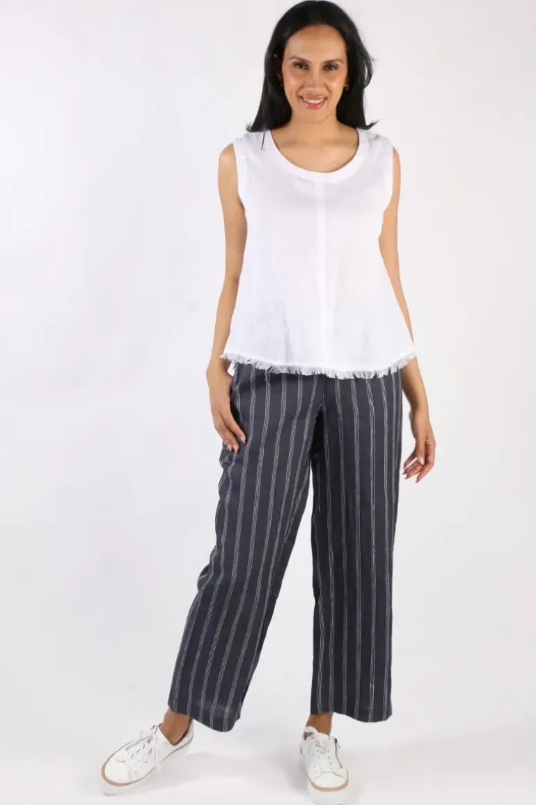 Foil Wide Leg Variety Pant In Stripe