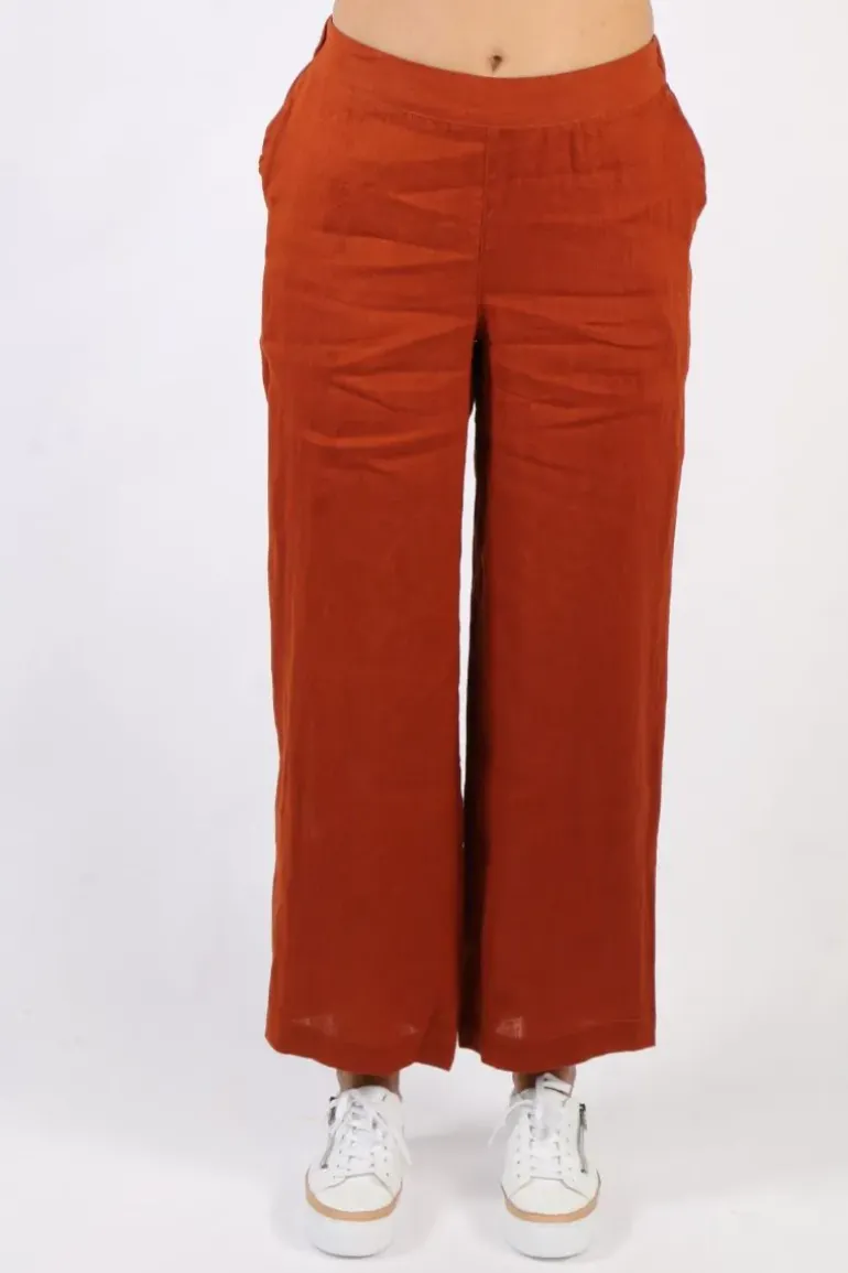 Foil Wide Leg Variety Pant In Tan