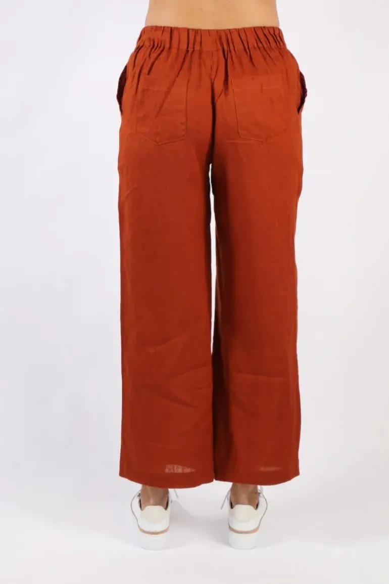 Foil Wide Leg Variety Pant In Tan