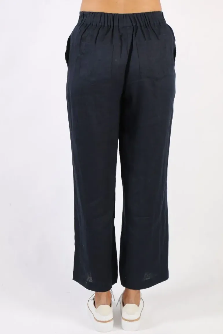Foil Wide Leg Variety Pant In Navy