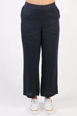 Foil Wide Leg Variety Pant In Navy