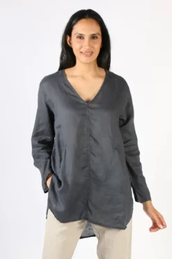 Frockk Adrian Top In Charcoal