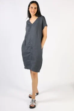 Frockk Laura Dress In Charcoal