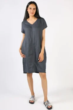 Frockk Laura Dress In Charcoal