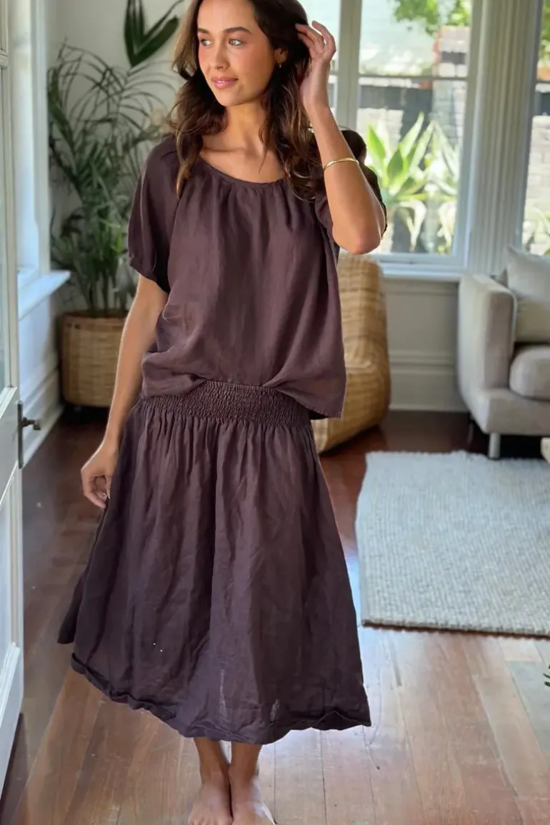 Frockk Lola Skirt In Chocolate