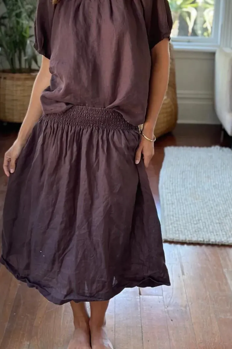 Frockk Lola Skirt In Chocolate