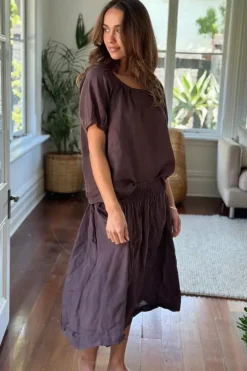 Frockk Lola Skirt In Chocolate