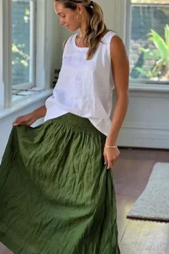 Frockk Lulu Skirt In Moss