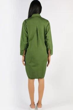 Frockk Nina Shirtdress In Moss
