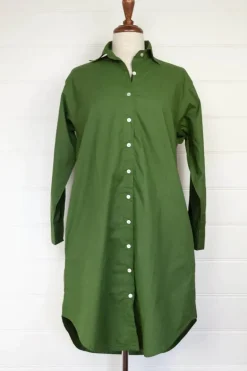 Frockk Nina Shirtdress In Moss