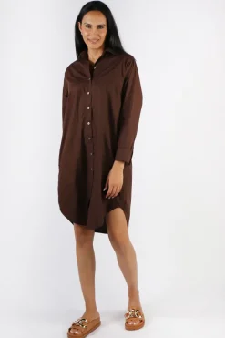 Frockk Nina Shirtdress In Chocolate